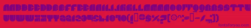 Czcionka BnJnco – fioletowe czcionki na czerwonym tle