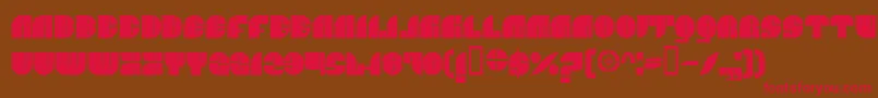 BnJnco Font – Red Fonts on Brown Background
