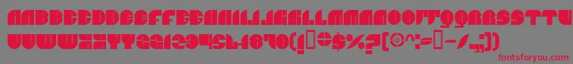 BnJnco Font – Red Fonts on Gray Background