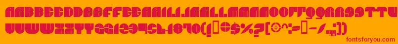 BnJnco Font – Red Fonts on Orange Background