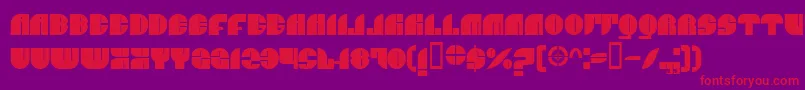 Czcionka BnJnco – czerwone czcionki na fioletowym tle