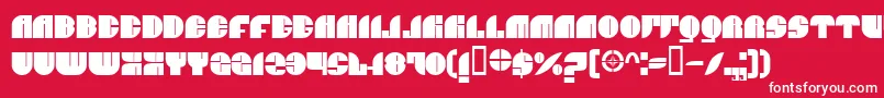 BnJnco Font – White Fonts on Red Background