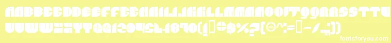 BnJnco Font – White Fonts on Yellow Background