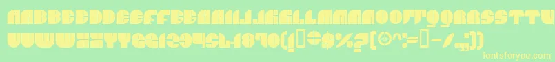 BnJnco Font – Yellow Fonts on Green Background