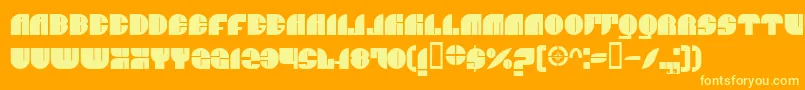 BnJnco-Schriftart – Gelbe Schriften auf orangefarbenem Hintergrund