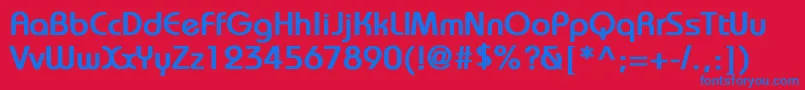 BrookhouseBold Font – Blue Fonts on Red Background