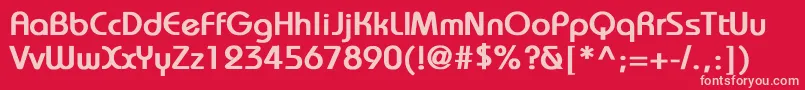 BrookhouseBold Font – Pink Fonts on Red Background