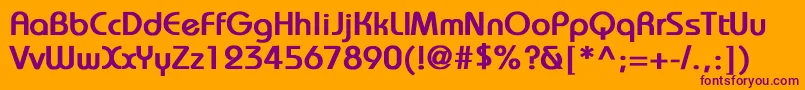 BrookhouseBold Font – Purple Fonts on Orange Background