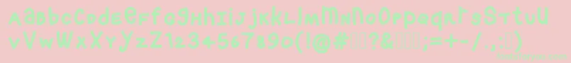 Crashy Font – Green Fonts on Pink Background