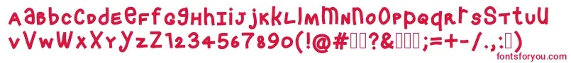 Crashy Font – Red Fonts on White Background