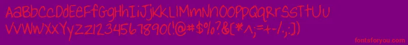 Police YankshandRegular – polices rouges sur fond violet