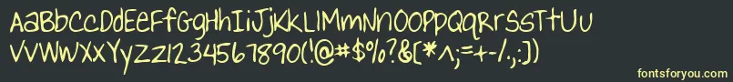 YankshandRegular Font – Yellow Fonts on Black Background