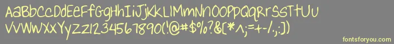 YankshandRegular Font – Yellow Fonts on Gray Background