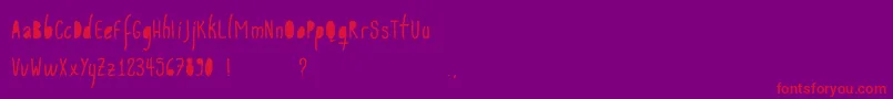 Acwanitacounters Font – Red Fonts on Purple Background