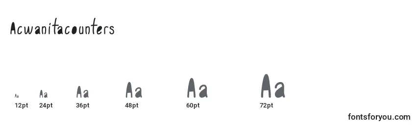 Acwanitacounters Font Sizes