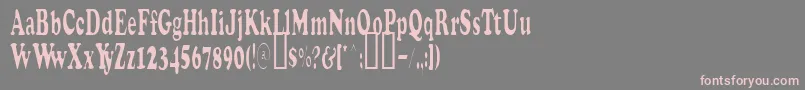 StretchPlain Font – Pink Fonts on Gray Background