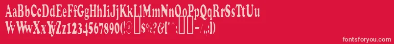 More about StretchPlain Font StretchPlain Font – Pink Fonts on Red Background