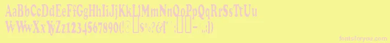 Police StretchPlain – polices roses sur fond jaune