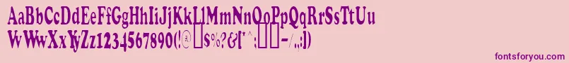 Шрифт StretchPlain – фиолетовые шрифты на розовом фоне