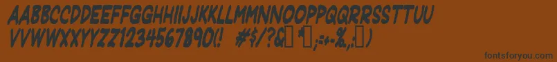 Jeffpcdi Font – Black Fonts on Brown Background