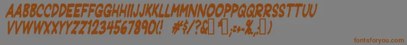 Jeffpcdi Font – Brown Fonts on Gray Background