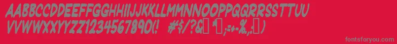 Jeffpcdi Font – Gray Fonts on Red Background