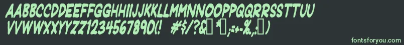 Jeffpcdi Font – Green Fonts on Black Background