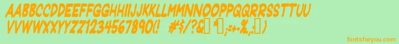 Jeffpcdi Font – Orange Fonts on Green Background