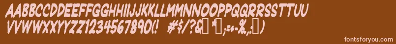 Jeffpcdi Font – Pink Fonts on Brown Background