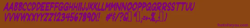 Jeffpcdi Font – Purple Fonts on Brown Background