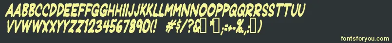 Jeffpcdi Font – Yellow Fonts on Black Background