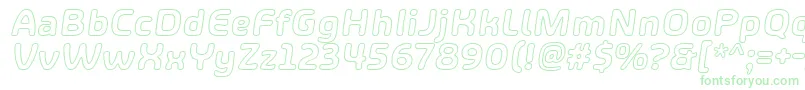 フォントShareHappinessAroundOutlineItalic – 緑のフォント