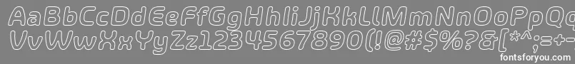 ShareHappinessAroundOutlineItalic Font – White Fonts on Gray Background