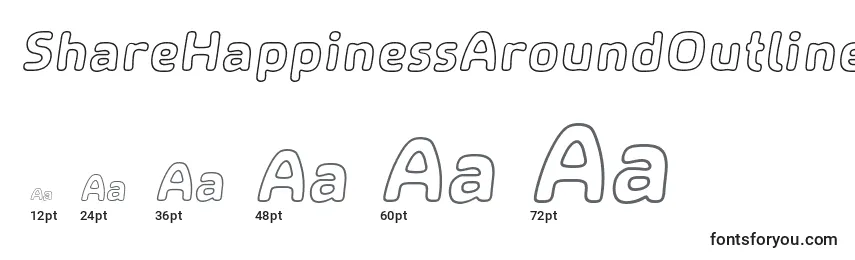 ShareHappinessAroundOutlineItalic Font Sizes