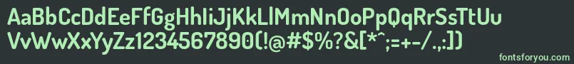 Шрифт DosisBold – зелёные шрифты на чёрном фоне