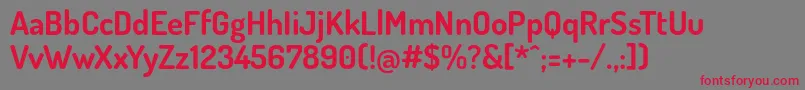 DosisBold Font – Red Fonts on Gray Background