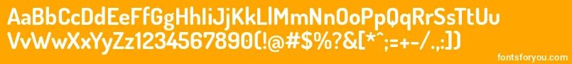 DosisBold Font – White Fonts on Orange Background
