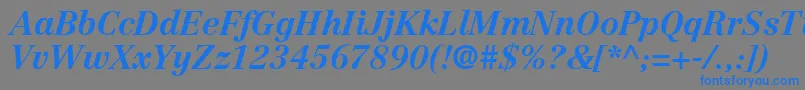 CenturyRepriseSsiBoldItalic Font – Blue Fonts on Gray Background
