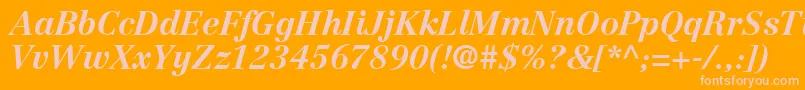 CenturyRepriseSsiBoldItalic Font – Pink Fonts on Orange Background