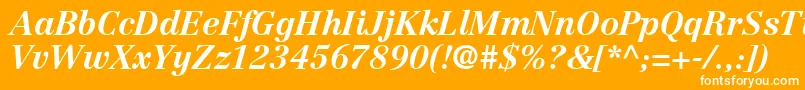 CenturyRepriseSsiBoldItalic Font – White Fonts on Orange Background