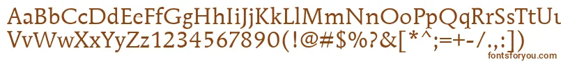 MendozaRomanItcBook Font – Brown Fonts on White Background