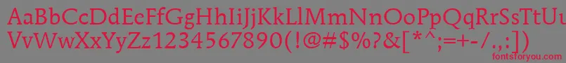 MendozaRomanItcBook Font – Red Fonts on Gray Background