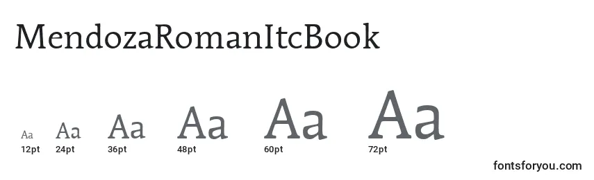 Размеры шрифта MendozaRomanItcBook