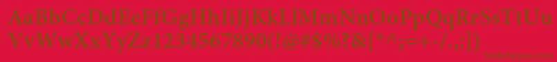 MinionproSemiboldcapt Font – Brown Fonts on Red Background