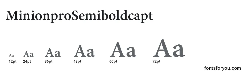 Размеры шрифта MinionproSemiboldcapt