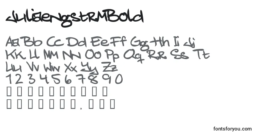 Schriftart JuliaengstrmBold – Alphabet, Zahlen, spezielle Symbole