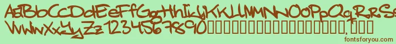 JuliaengstrmBold Font – Brown Fonts on Green Background