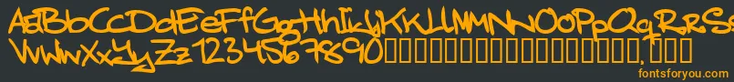 JuliaengstrmBold Font – Orange Fonts on Black Background