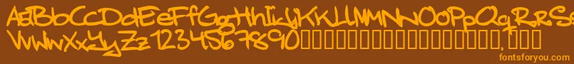 En savoir plus sur la police JuliaengstrmBold Police JuliaengstrmBold – polices orange sur fond brun