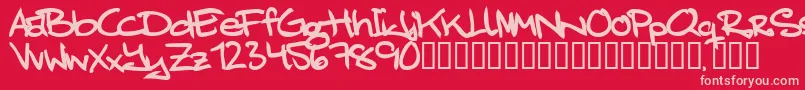 JuliaengstrmBold Font – Pink Fonts on Red Background